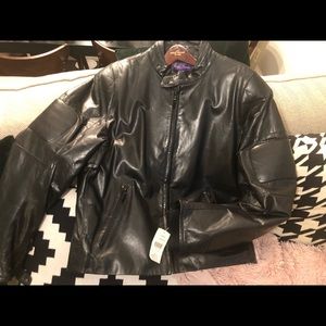 Ralph Lauren Purple Label Leather Moto Jacket